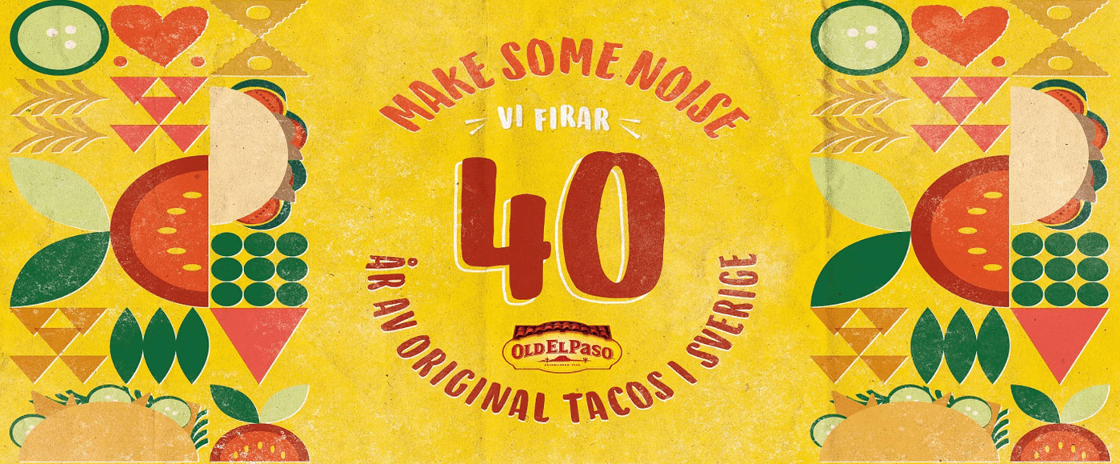 old el paso 40 years celebration banner